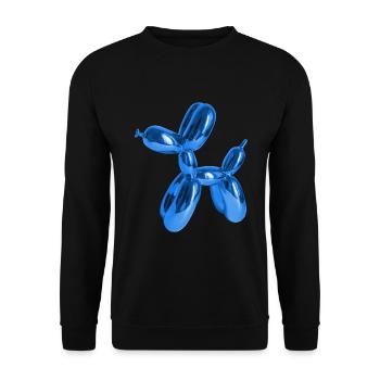 Balloon Blue Dog | Dog lovers dog owners - Unisex Sweatshirt - black - Front - Alina (178cm) & Michal (187cm)
