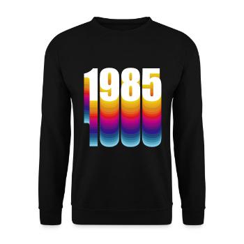 1985 - Unisex Pullover - Schwarz - Vorne - Alina (178cm) & Michal (187cm)