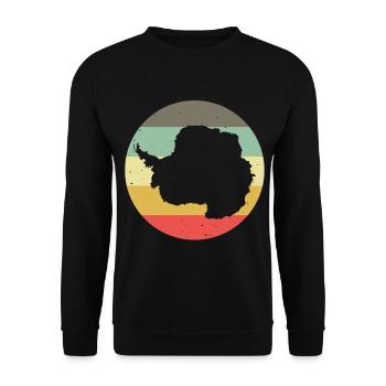 Pôle Antarctique Sud Silhouette Rétro Vintage - Sweat-shirt Unisexe - noir - Devant - Alina (178cm) & Michal (187cm)