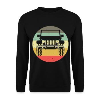 Off-road vehicle offroad 4wd 4x4 AWD 4wheeler gift - Unisex Sweatshirt - black - Front - Alina (178cm) & Michal (187cm)