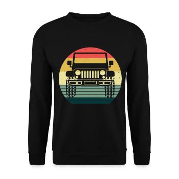 Off-road vehicle offroad 4wd 4x4 4wheeler gift AWD - Unisex Sweatshirt - black - Front - Alina (178cm) & Michal (187cm)