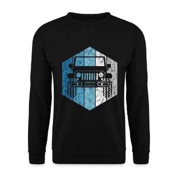 AWD off-road vehicle offroad 4wd 4x4 4wheeler gift - Unisex Sweatshirt - black - Front - Alina (178cm) & Michal (187cm)