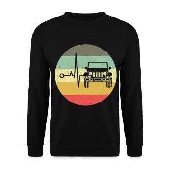 Off-road vehicle 4wd 4x4 AWD 4wheeler offroad gift - Unisex Sweatshirt - black - Front - Alina (178cm) & Michal (187cm)