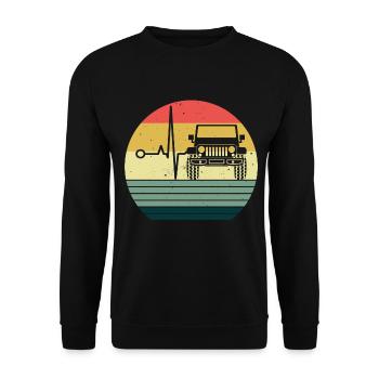 Off-road off-road vehicle 4wd 4x4 AWD 4wheeler gift - Unisex Sweatshirt - black - Front - Alina (178cm) & Michal (187cm)