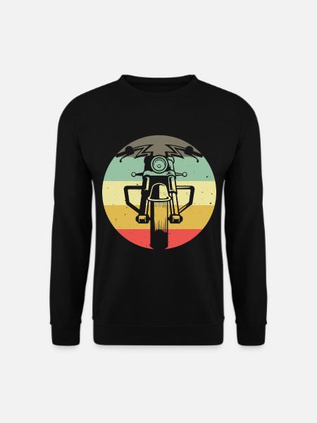 Chopper Biker Bobber Motorrad Retro Motorradfahrer - Unisex Pullover - Schwarz