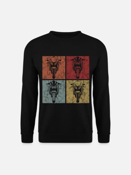 Motorräder Motorrad Biker Retro Motorradfahrer - Unisex Pullover - Schwarz