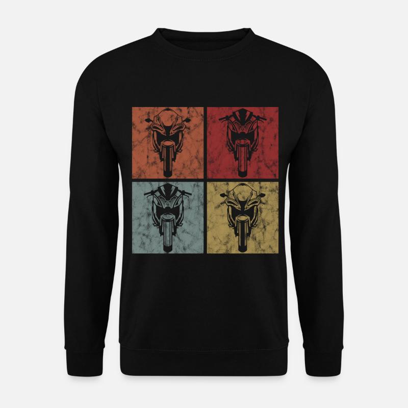 Motorräder Motorrad Biker Retro Motorradfahrer - Unisex Pullover - Schwarz