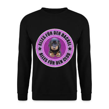 Dachshund - Dachshund - All for the Dachshund - Unisex Sweatshirt - black - Front - Alina (178cm) & Michal (187cm)