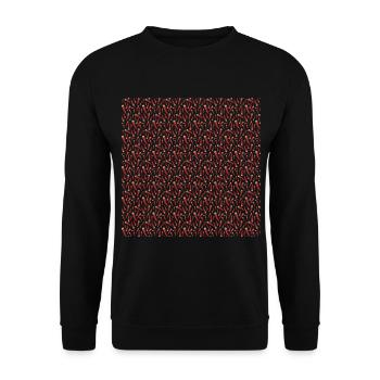 Cornicello porte-bonheur napolitain. - Sweat-shirt Unisexe - noir - Devant - Alina (178cm) & Michal (187cm)