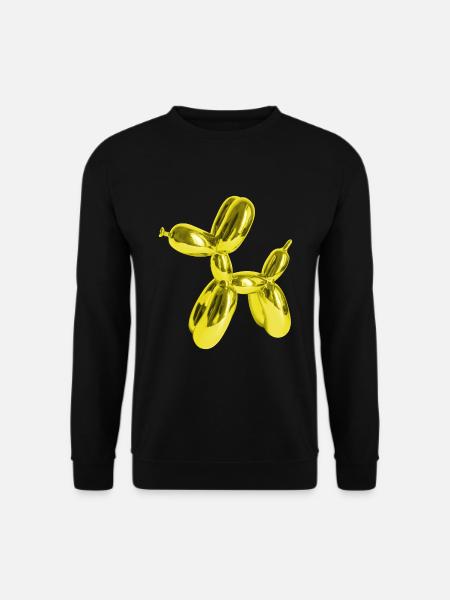 Ballon Gelb Hund | Hundeliebhaber Hundebesitzer - Unisex Pullover - Schwarz