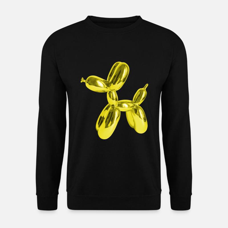 Ballon Gelb Hund | Hundeliebhaber Hundebesitzer - Unisex Pullover - Schwarz