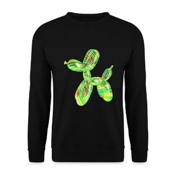 Balloon Colorful Dog | Dog lovers dog owners - Unisex Sweatshirt - black - Front - Alina (178cm) & Michal (187cm)