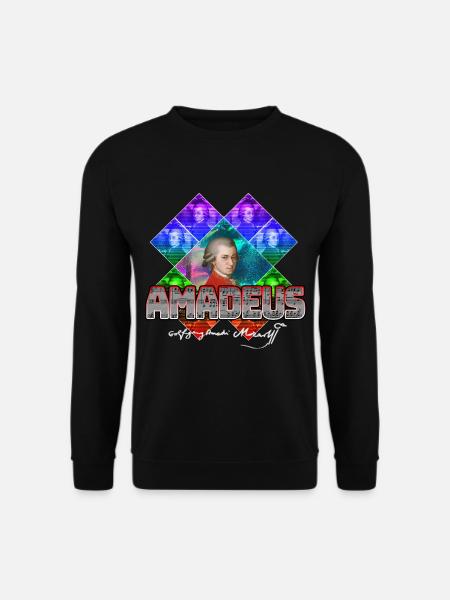 Mozart Pop-Art | Wolfgang Amadeus Mozart Geschenk - Unisex Pullover - Schwarz