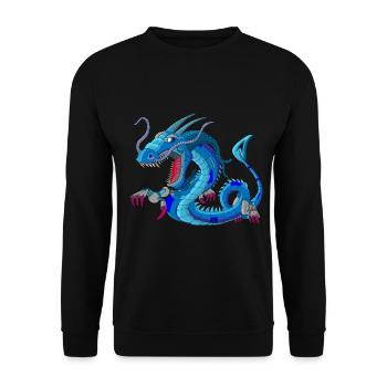 Metal Dragon Mechdragon Metal Dragon Made of Metal - Unisex Sweatshirt - black - Front - Alina (178cm) & Michal (187cm)