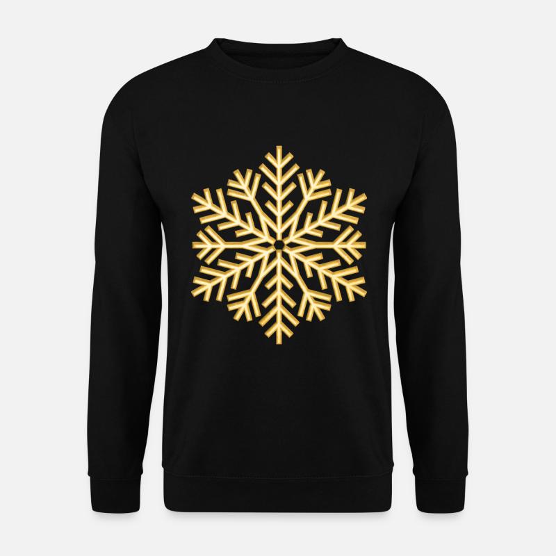 Goldene Schneeflocke Gold Flocke - Unisex Pullover - Schwarz