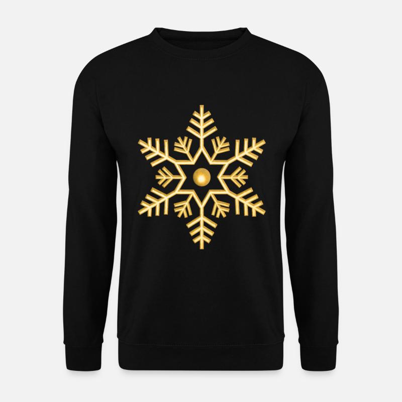 Goldene Schneeflocke Gold Flocke - Unisex Pullover - Schwarz