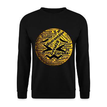 Corona Emoji Covid19 Nerverei - Unisex Pullover - Schwarz - Vorne - Alina (178cm) & Michal (187cm)