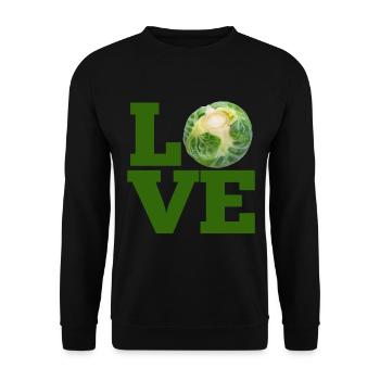 LOVE BRUSSELS SPROUTS - LOVE BRUSSEL SPROUTS - Unisex Sweatshirt - black - Front - Alina (178cm) & Michal (187cm)