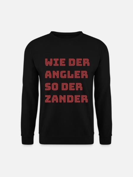 wie der angler so der zander - Unisex Pullover - Schwarz