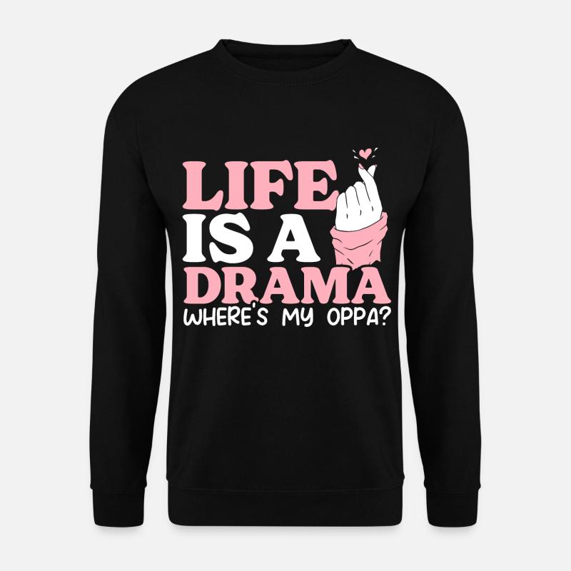 Lustiges Koreanisches Kdrama-drama, - Unisex Pullover - Schwarz