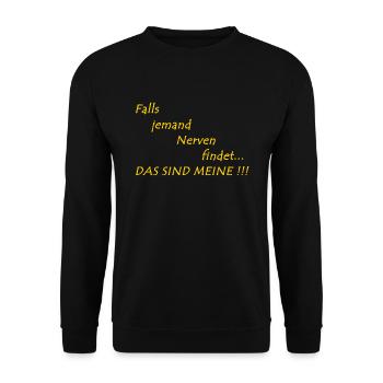 Énonciation drôle - Sweat-shirt Unisexe - noir - Devant - Alina (178cm) & Michal (187cm)