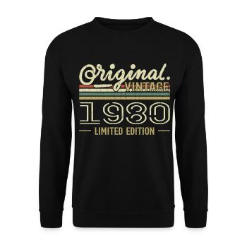 1980 Anniversaire Rétro 1980 Original 1980 Vintage - Sweat-shirt Unisexe - noir - Devant - Alina (178cm) & Michal (187cm)