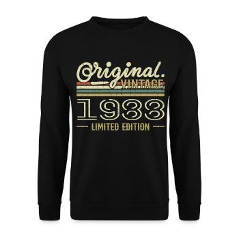 1988 Anniversaire Rétro 1988 Original 1988 Vintage - Sweat-shirt Unisexe - noir - Devant - Alina (178cm) & Michal (187cm)