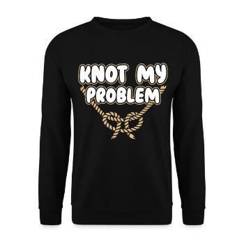 Knot Tie Knotted Rope Funny - Unisex Sweatshirt - black - Front - Alina (178cm) & Michal (187cm)