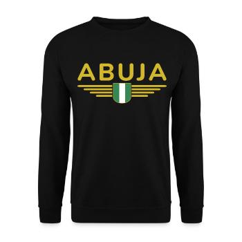 Abuja Design – Proud of Nigeria's capital - Unisex Sweatshirt - black - Front - Alina (178cm) & Michal (187cm)