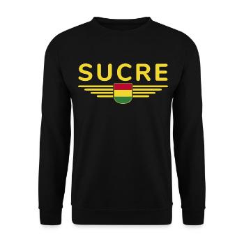 Sucre Bolivien Fans T-Shirt Design - Unisex Pullover - Schwarz - Vorne - Alina (178cm) & Michal (187cm)