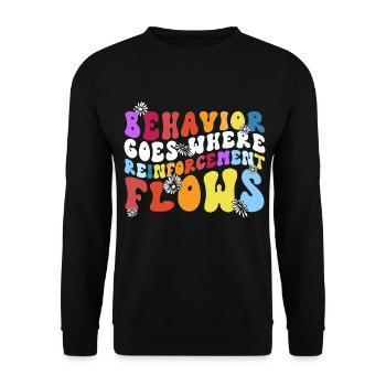 Aba therapist Behavior analyst Psychologist - Unisex Sweatshirt - black - Front - Alina (178cm) & Michal (187cm)