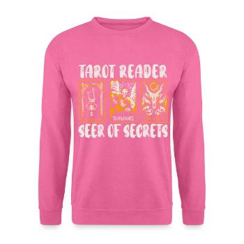 Tarotkartenleser, Kartomantien-enthusiast, - Unisex Pullover - Pink - Vorne
