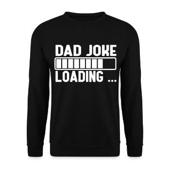 Dad Joke Loading - Unisex Sweatshirt - black - Front - Alina (178cm) & Michal (187cm)