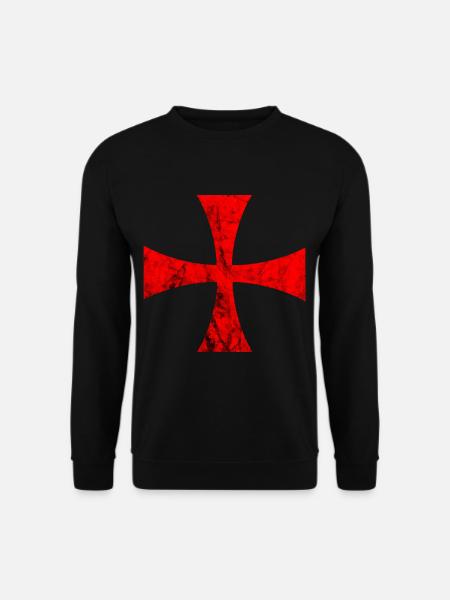 Templer Tempelritter Kreuz Templerkreuz Ritter Tem - Unisex Pullover - Schwarz
