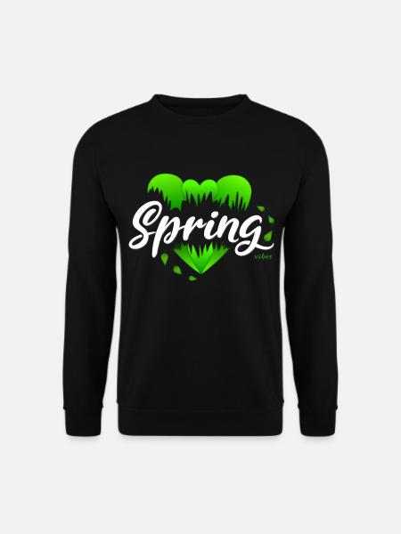 Spring Springtime Hearts - Unisex Sweatshirt - black