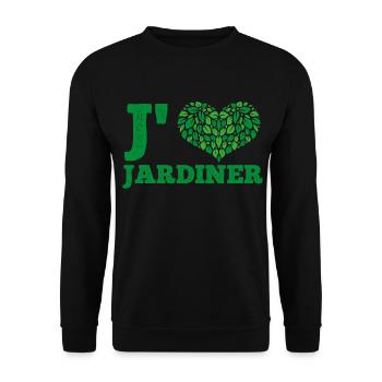 J'aime jardiner cadeau jardinage homme femme - Sweat-shirt Unisexe - noir - Devant - Alina (178cm) & Michal (187cm)