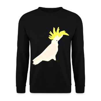 Cockatoo, Parrot, Bird, Yellow-crested Cockatoo - Unisex Sweatshirt - black - Front - Alina (178cm) & Michal (187cm)
