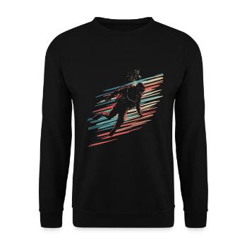 Scuba Diving Diving Diver Vintage - Unisex Sweatshirt - black - Front - Alina (178cm) & Michal (187cm)