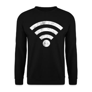 Wifi Icon - Unisex Sweatshirt - black - Front - Alina (178cm) & Michal (187cm)