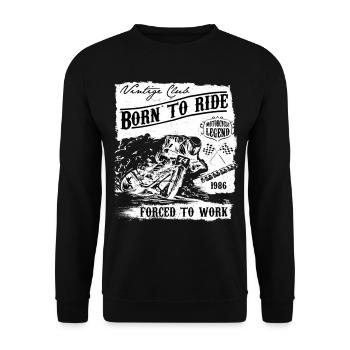 Motorcycle Motorcycle Biker Motorcyclist Gift - Unisex Sweatshirt - black - Front - Alina (178cm) & Michal (187cm)