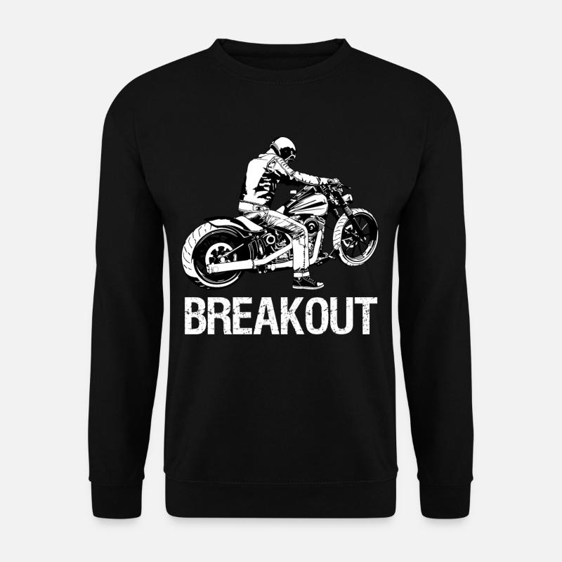 Breakout Biker Custom Chopper Motorrad - Unisex Pullover - Schwarz