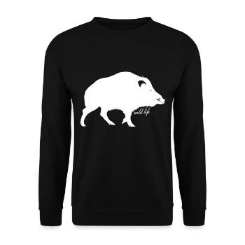 Wild boar wildlife - Unisex Sweatshirt - black - Front - Alina (178cm) & Michal (187cm)