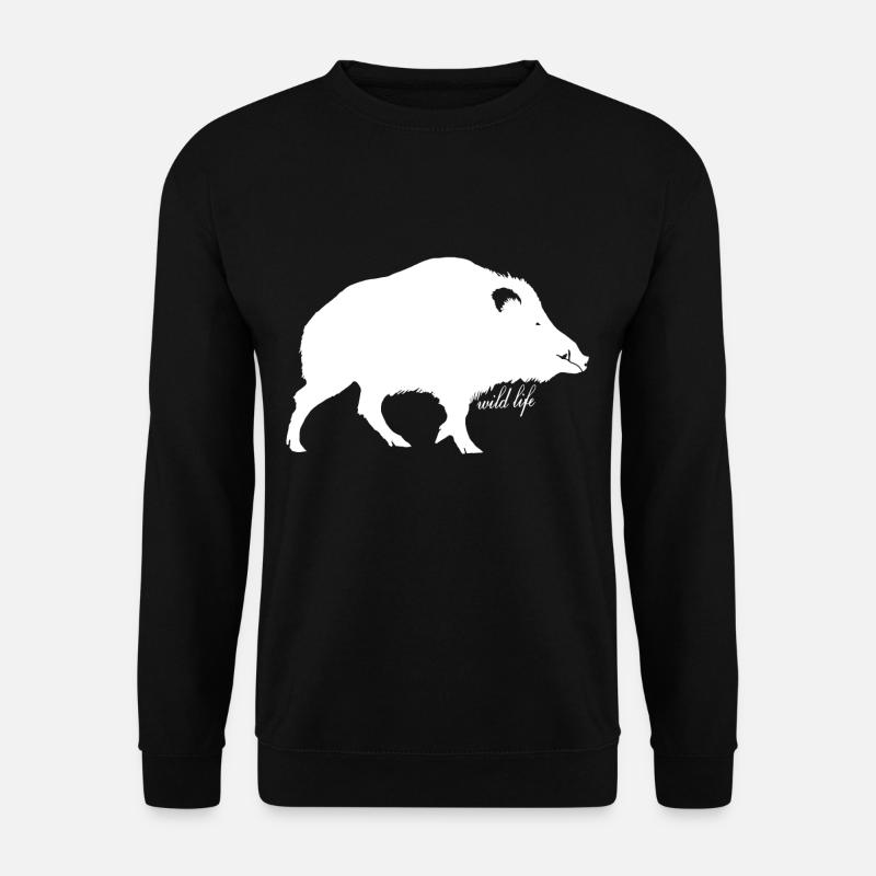 Wildschwein Wildlife - Unisex Pullover - Schwarz