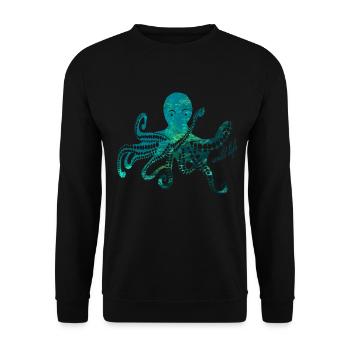 Octopus wildlife - Unisex Sweatshirt - black - Front - Alina (178cm) & Michal (187cm)