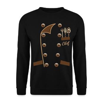 Chef Uniform Funny Chef - Unisex Sweatshirt - black - Front - Alina (178cm) & Michal (187cm)