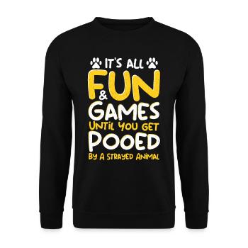 Draft animal welfare officer for a - Unisex Sweatshirt - black - Front - Alina (178cm) & Michal (187cm)