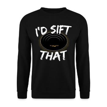 Gold Panning Design for a Gold Digger - Unisex Sweatshirt - black - Front - Alina (178cm) & Michal (187cm)