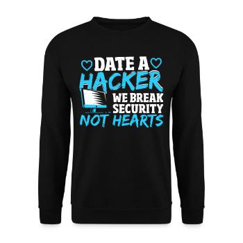 Cyber Security Expert Design for Cyber Security - Unisex Sweatshirt - black - Front - Alina (178cm) & Michal (187cm)