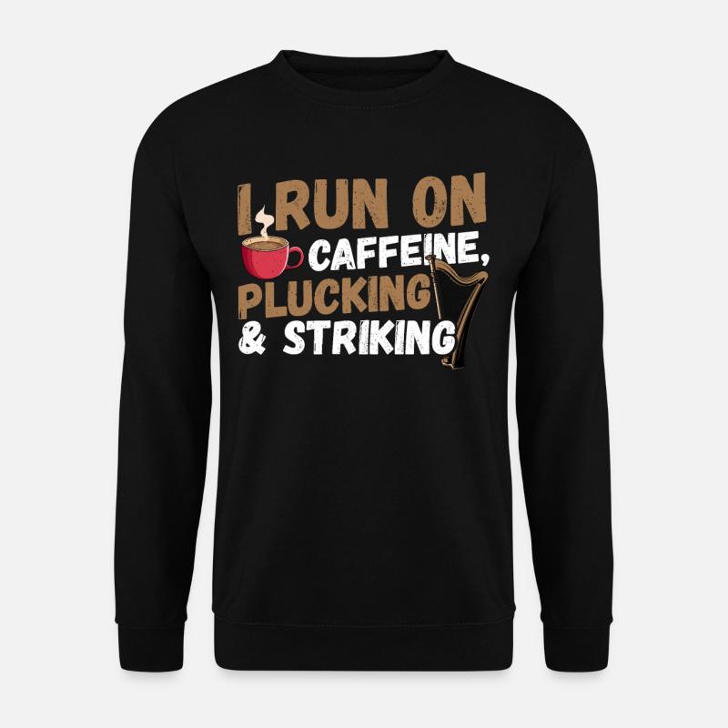 Design Eines Harfeninstruments Für Einen - Unisex Pullover - Schwarz