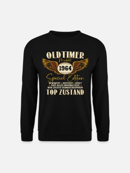 Oldtimer Jahrgang 1964 58. Geburtstag Geschenk Fun - Unisex Pullover - Schwarz
